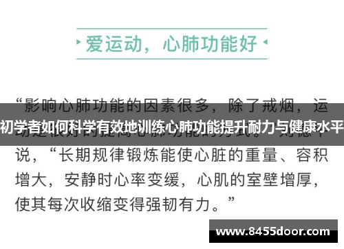初学者如何科学有效地训练心肺功能提升耐力与健康水平